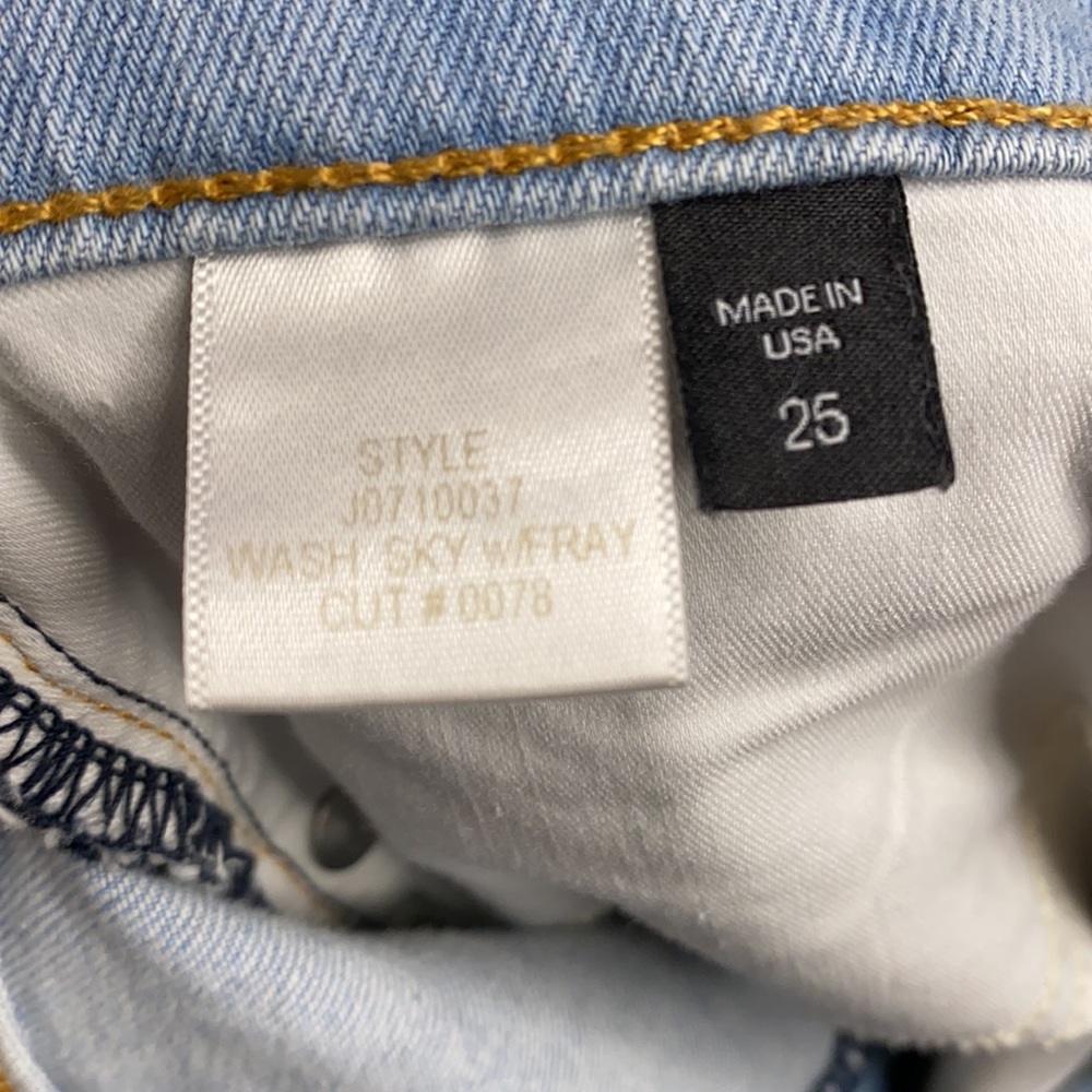 Veronica Beard Jackie 10” In Sky W/Fray Straight Leg Jeans Size 25 EUC - Picture 13 of 13